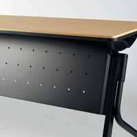 フォールディングテーブルブラック脚幕板付　W1800×D600