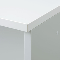 中棚付書庫型ハイカウンター天板ホワイト　W1200×D450×H900