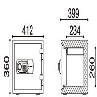 デジタルテンキー式耐火金庫　31㎏